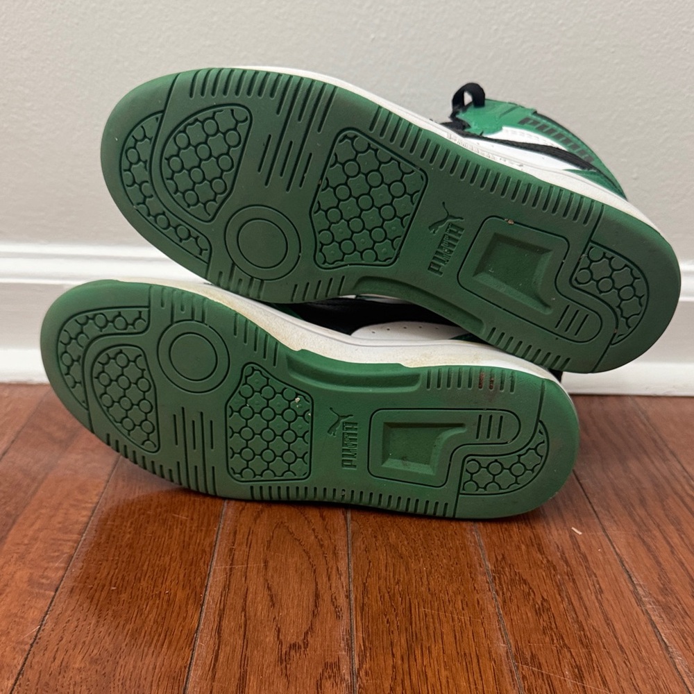 Puma Rebound - Black, Green, and White (Big Kid) - Picture 7 of 9
